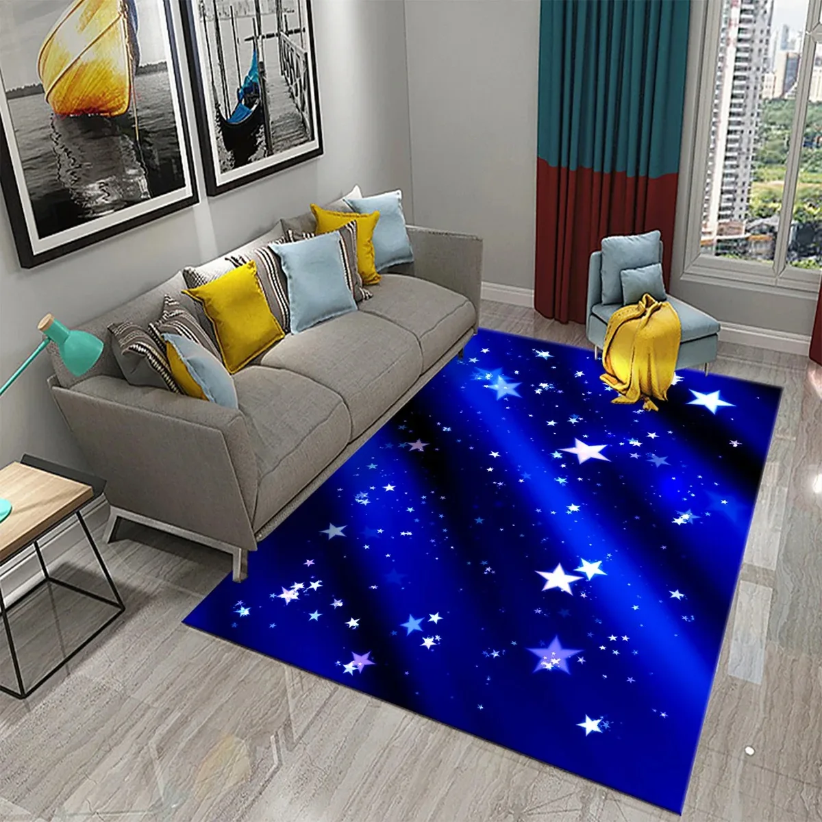 Galaxy Home Textiles - سجادة نجمة سبيس جالاكسي منطقة سجادة