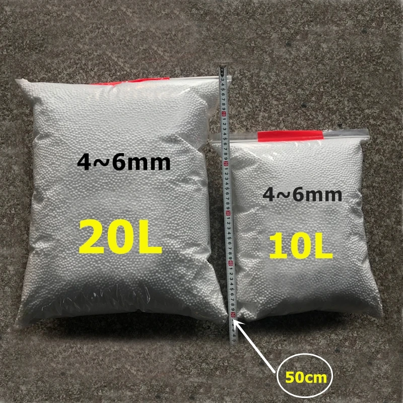 Floor Cushion Pouf - كرات ستايروفوم بيضاء 4-6 مم 10