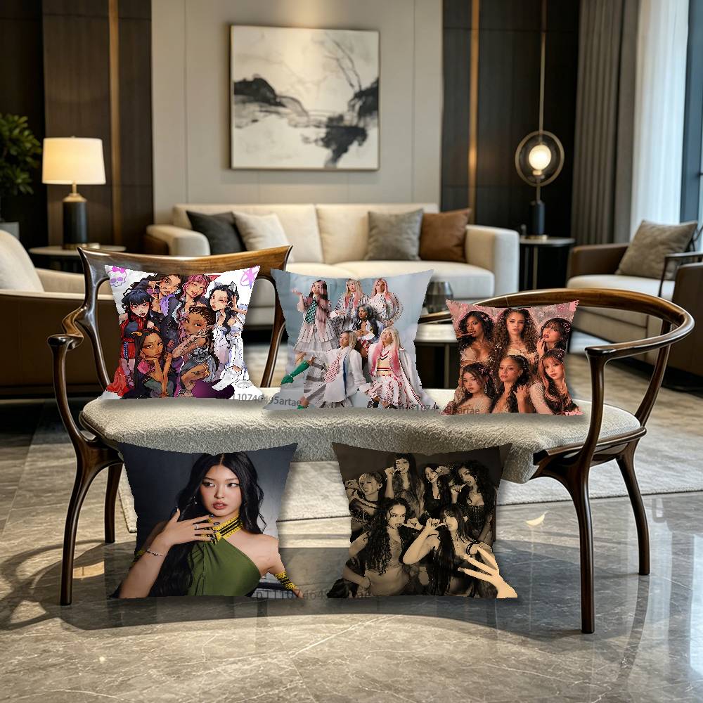 Home Textiles Group - وسادة فرقة الفتيات K-Katseye للأريكة والكراسي،