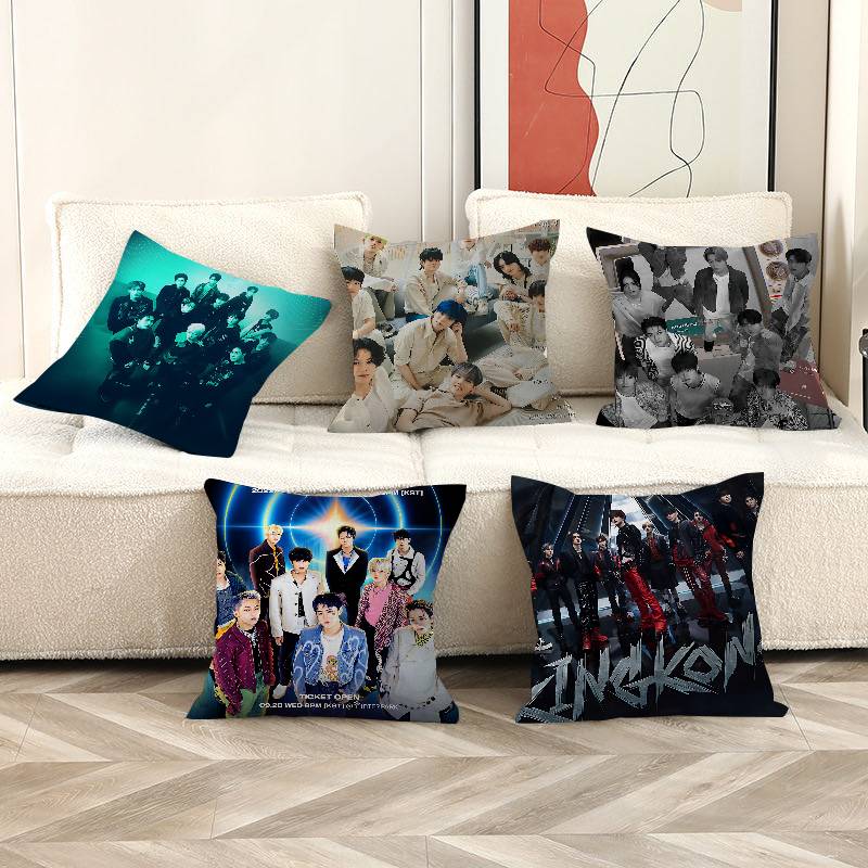 Home Textiles Group - غطاء وسادة زخرفي لفرقة Kpop T-TREASURE،