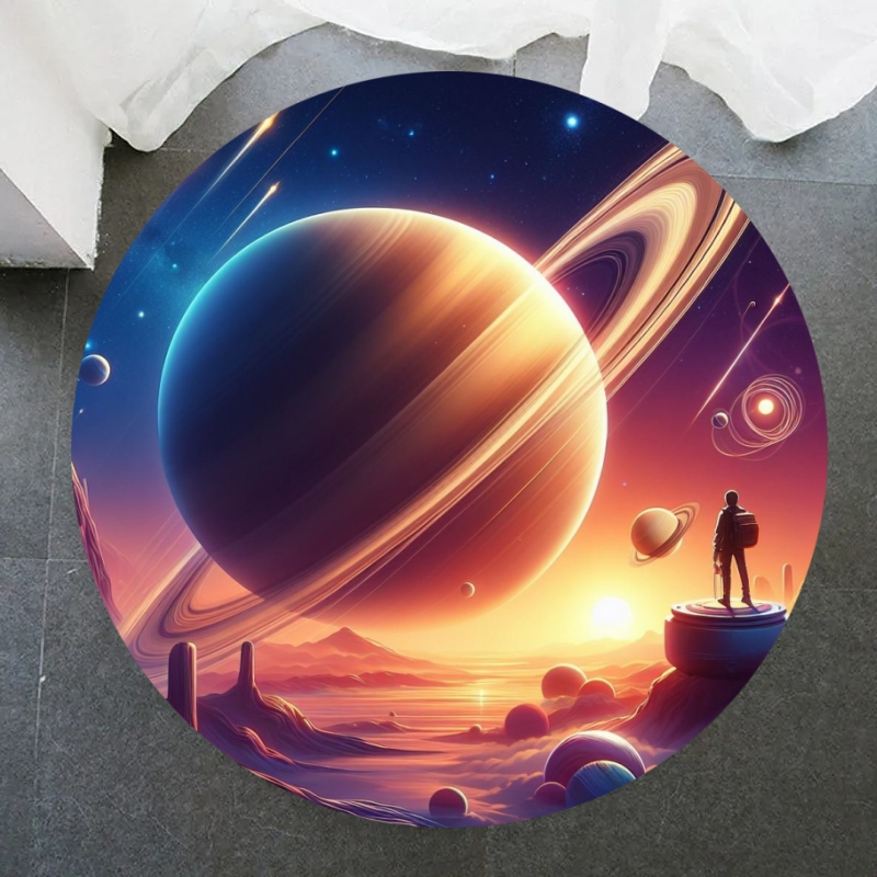 Galaxy Home Textiles - غالاكسي جولة البساط الكون سديم الفضاء