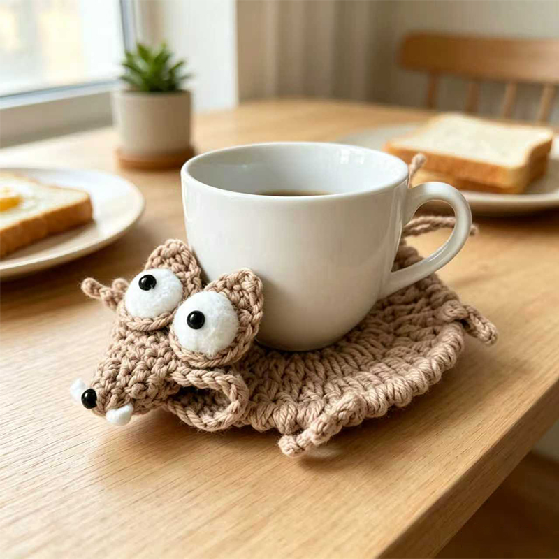 حامل أكواب حيوانات كروشيه لطيف - مراجعة Home And Textiles Today وسعره