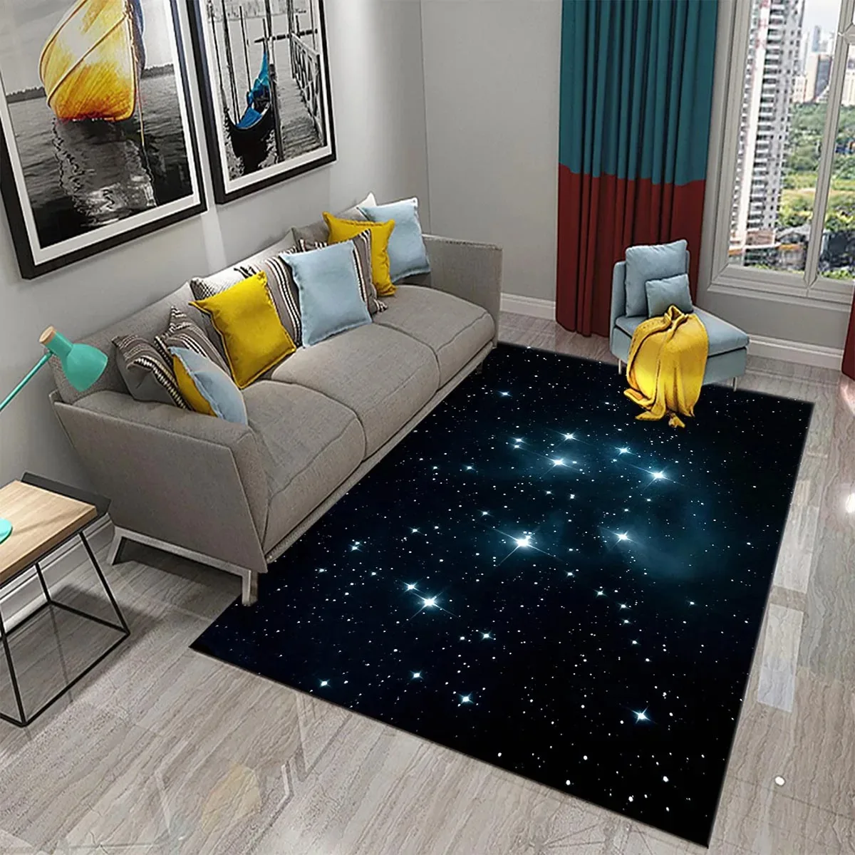 سجادة نجمة سبيس جالاكسي منطقة  - مراجعة Galaxy Home Textiles وسعره