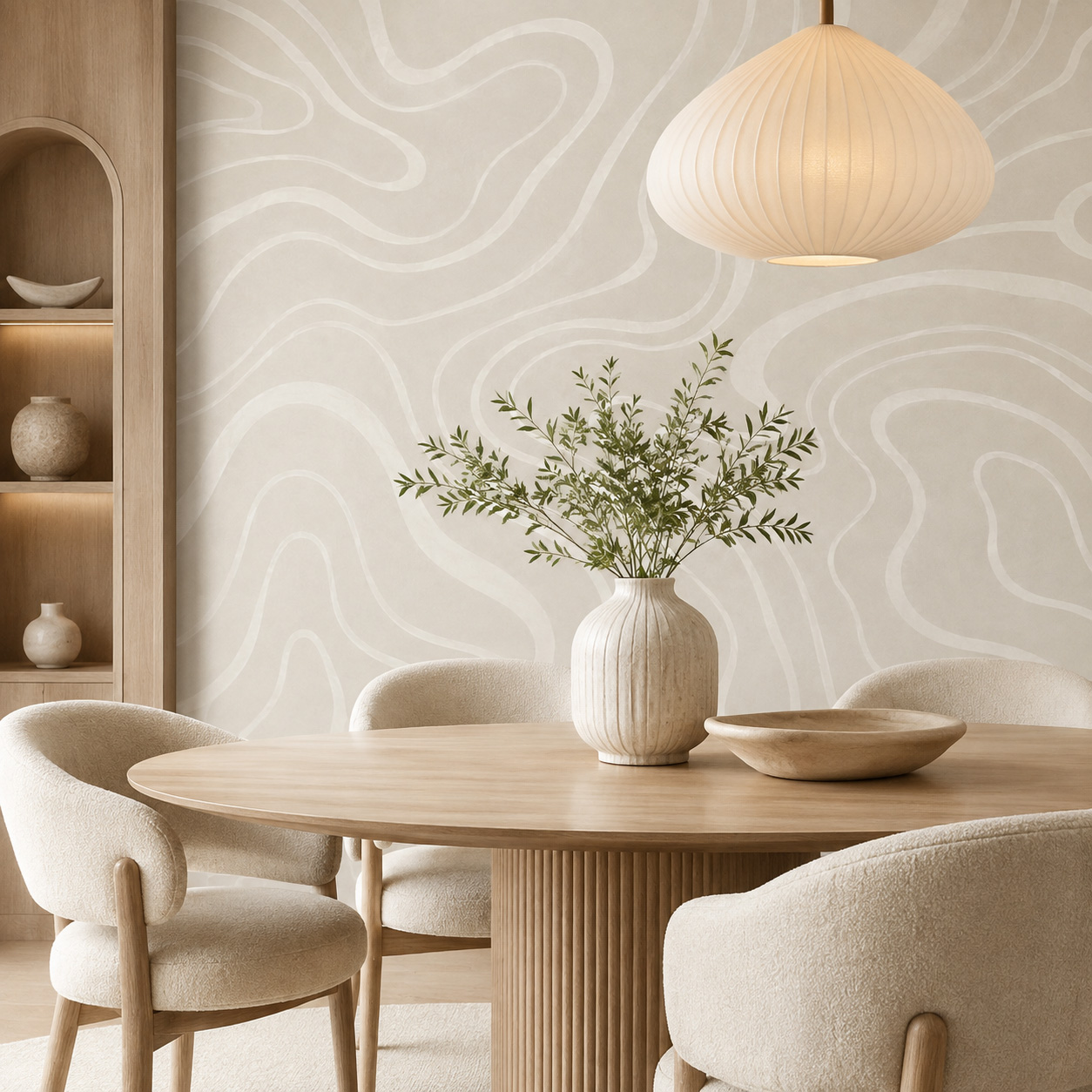 ورق جدران ذاتي اللصق بخطوط متم - مراجعة Home Lines Textiles وسعره