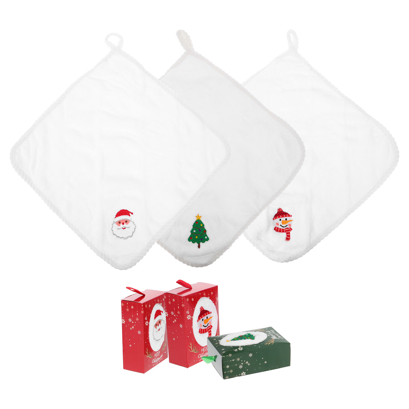 مجموعة من 3 مناشف يد للكريسماس - مراجعة Home Textiles Towel Set وسعره