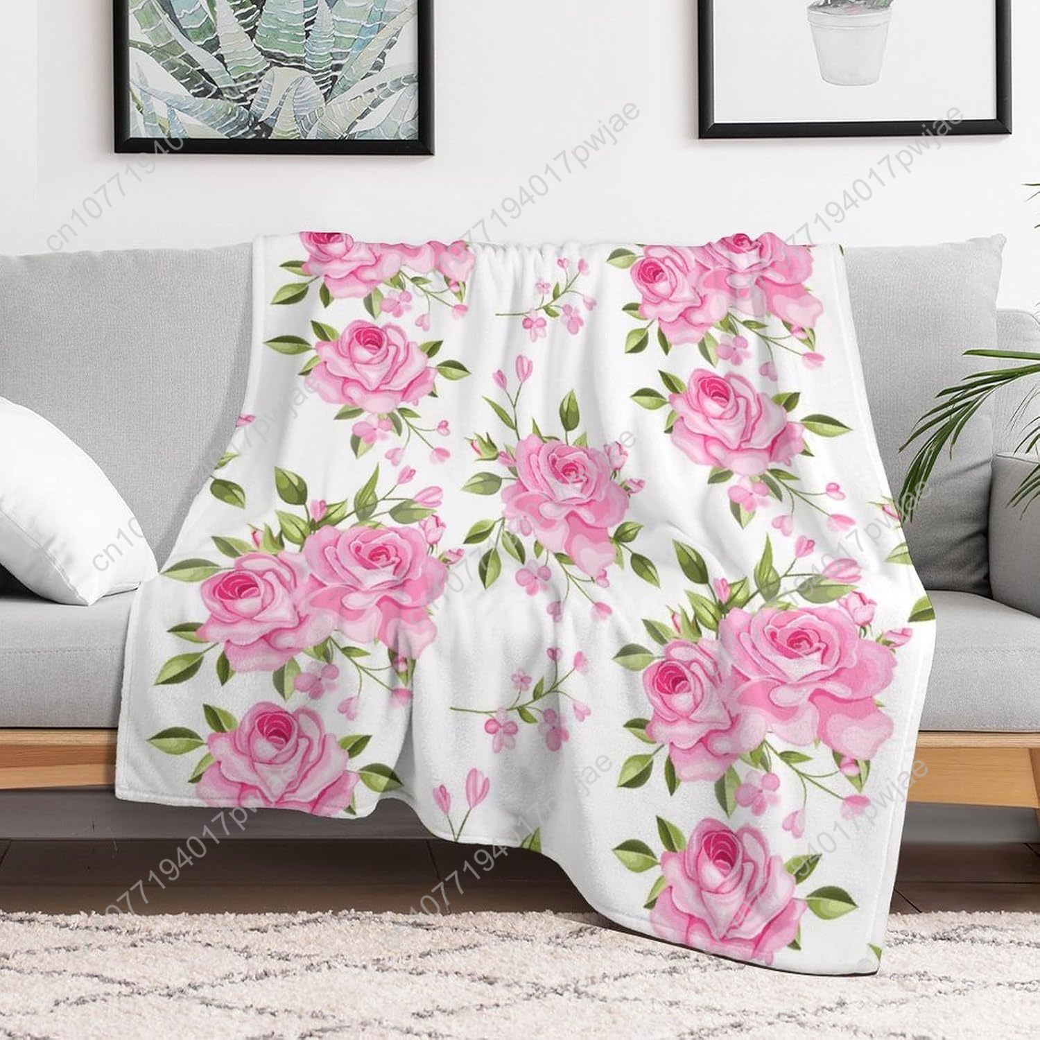 الوردي زهرة رمي بطانية الأزهار - مراجعة Home Textiles And Decor وسعره