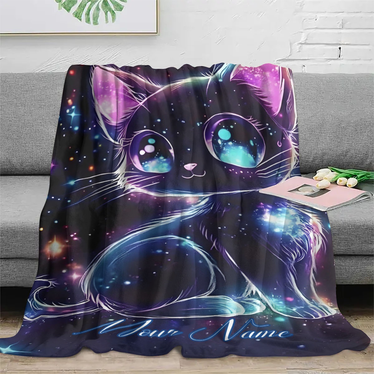 بطانية بنمط قطة الفضاء قابلة ل - مراجعة Galaxy Home Textiles وسعره