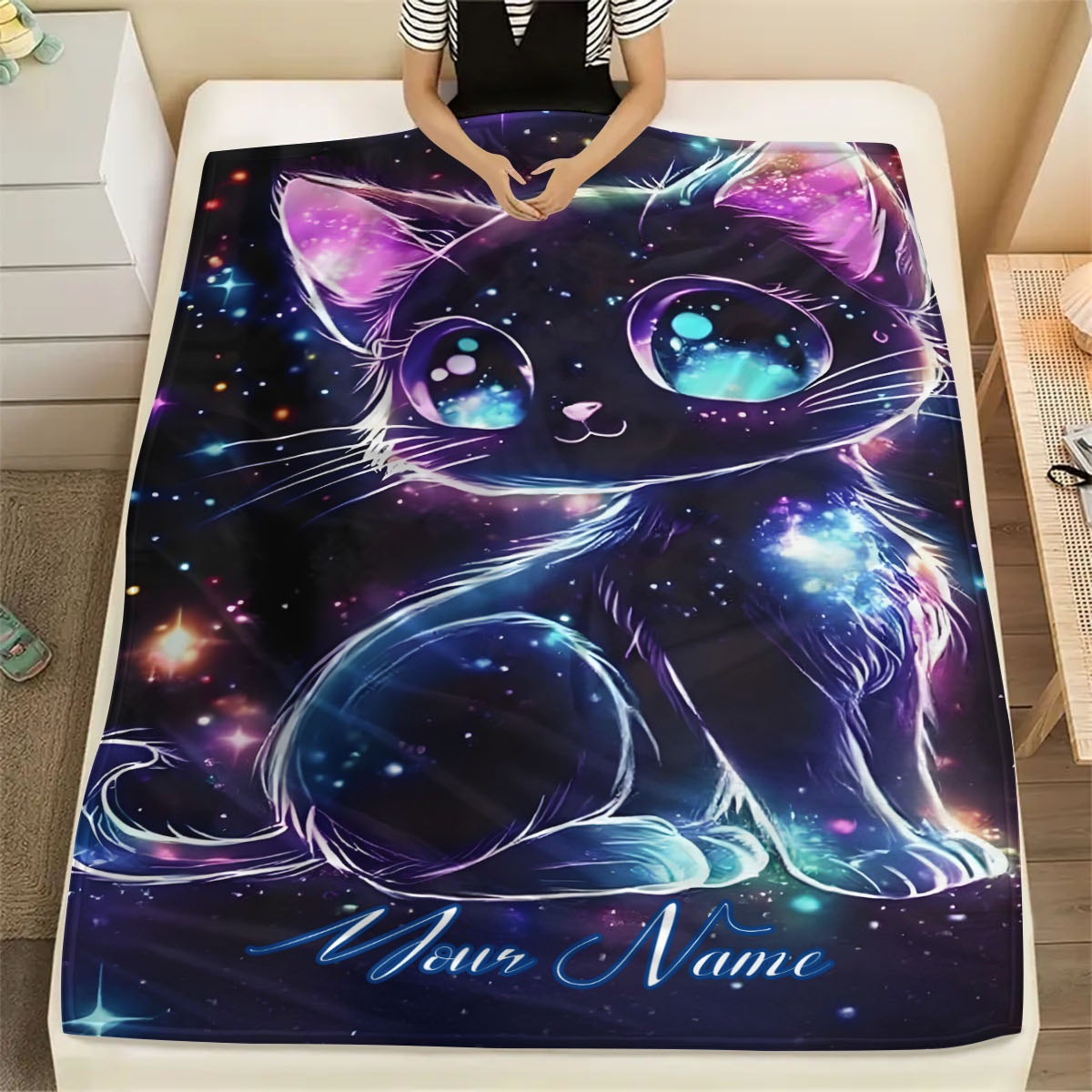 بطانية بنمط قطة الفضاء قابلة ل - مراجعة Galaxy Home Textiles وسعره