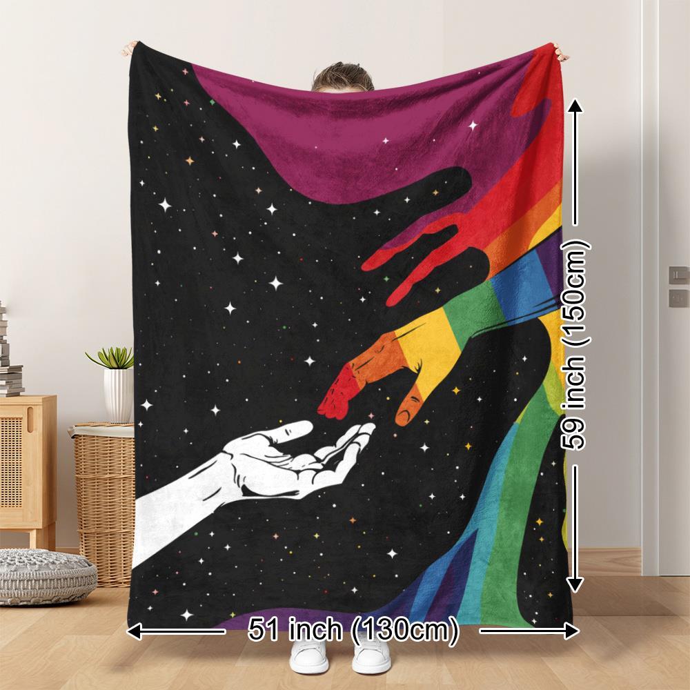 بطانية فلانيل ملونة بنمط قوس ق - مراجعة Galaxy Home Textiles وسعره