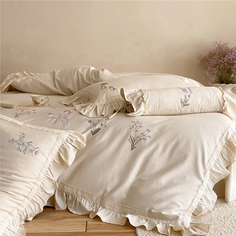 طقم أغطية سرير فاخر مطرز بالزه - مراجعة Home Textiles Towel Set وسعره