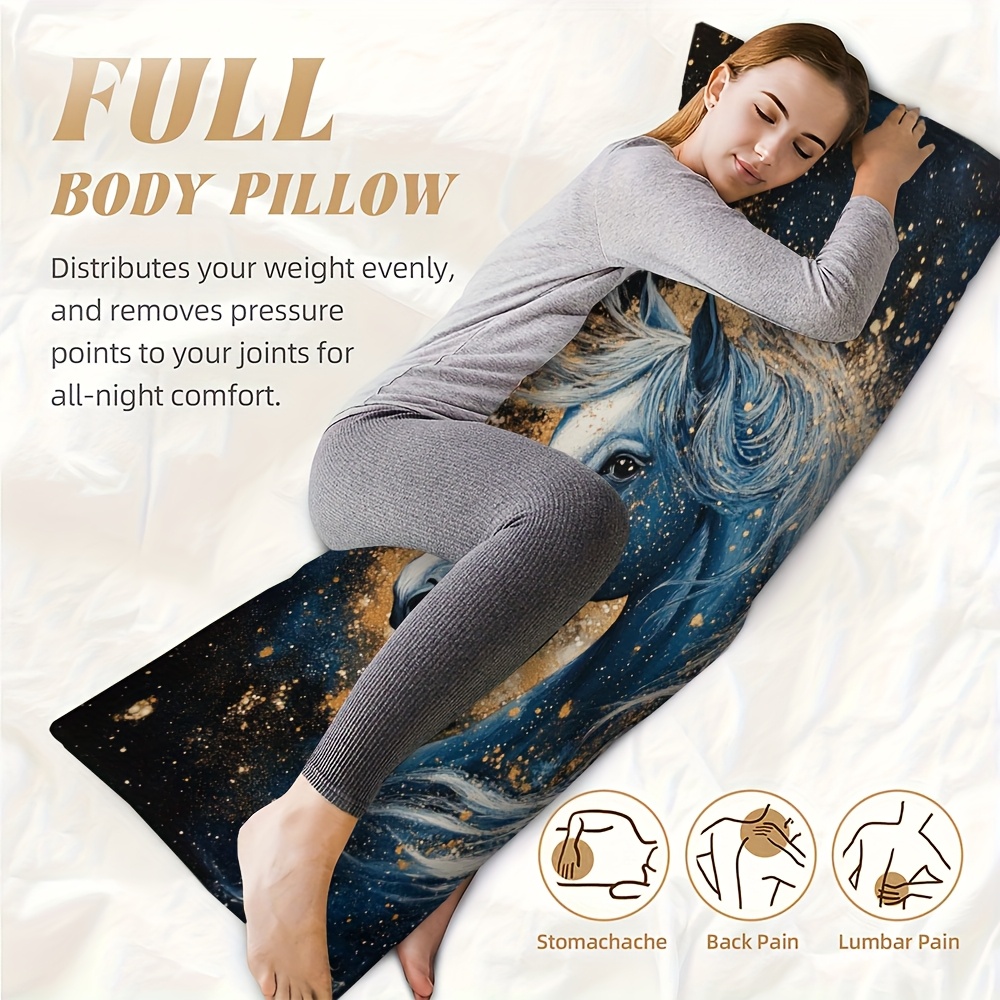غطاء وسادة طويل، تصميم حصان بس - مراجعة Galaxy Home Textiles وسعره