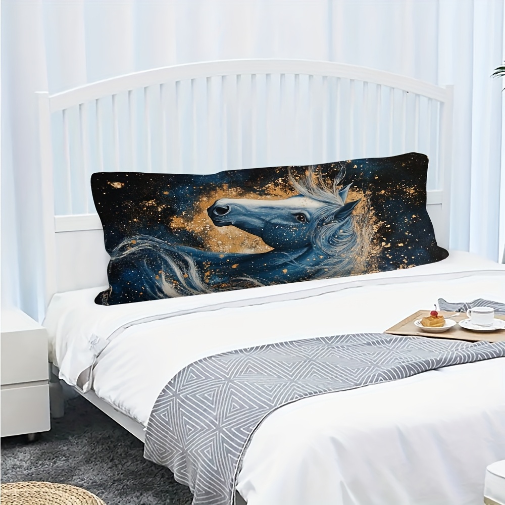 غطاء وسادة طويل، تصميم حصان بس - مراجعة Galaxy Home Textiles وسعره