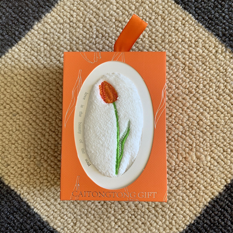 منشفة يد مطرزة بزهرة التوليب،  - مراجعة Home Textiles Towel Set وسعره