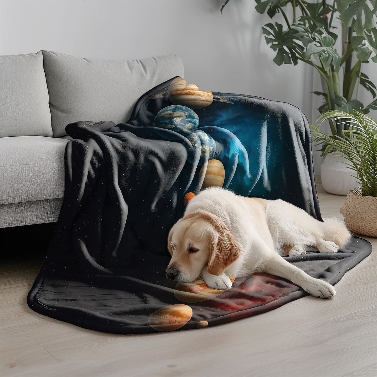 بطانية مطبوعة بنمط كواكب المجر - مراجعة Galaxy Home Textiles وسعره