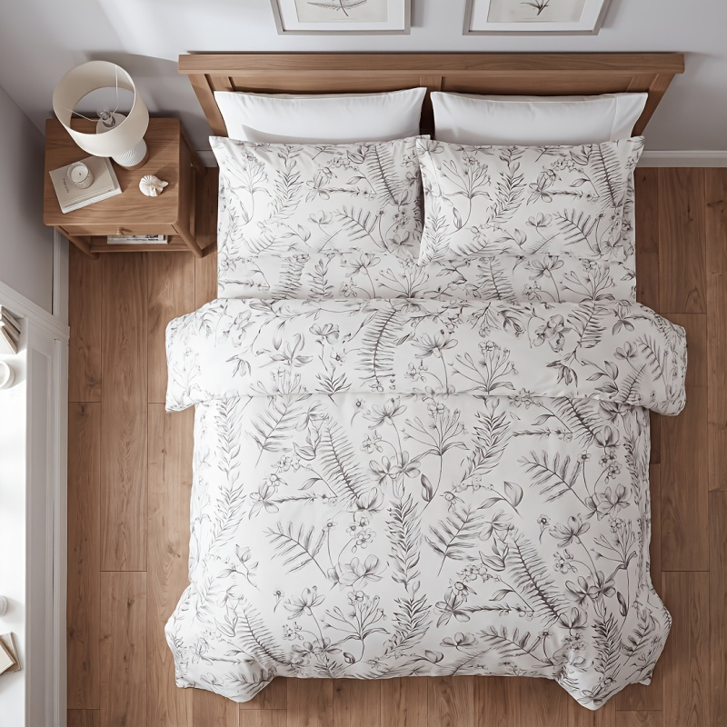 طقم غطاء لحاف بتصميم فني رمادي - مراجعة Home Lines Textiles وسعره