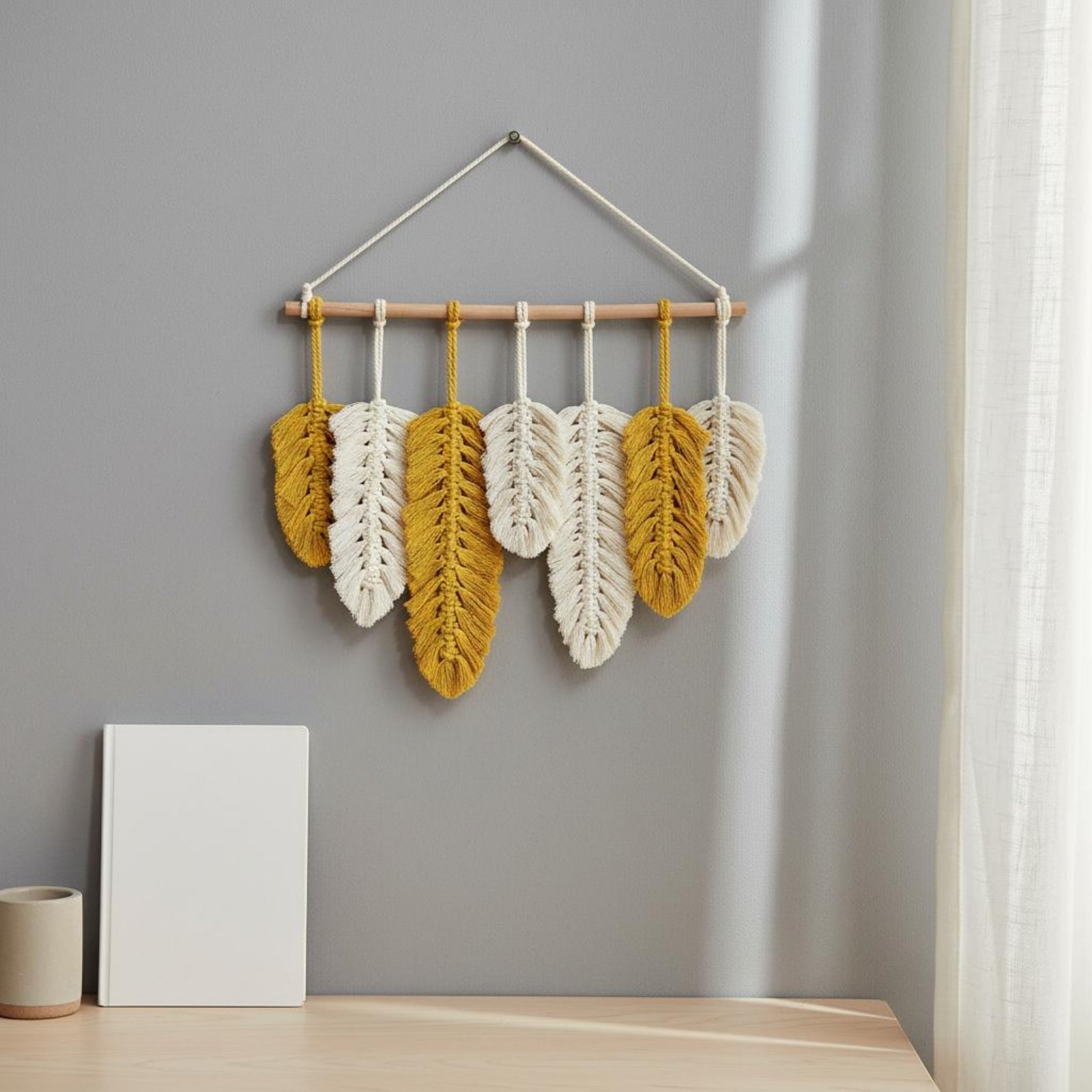 معلقة جدارية من الماكراميه على - مراجعة Home Textiles And Decor وسعره