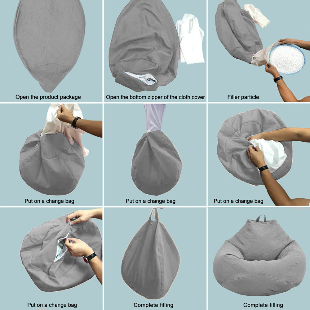 كبير صغير أريكة استرخاء غطاء ا - مراجعة Floor Cushion Pouf وسعره