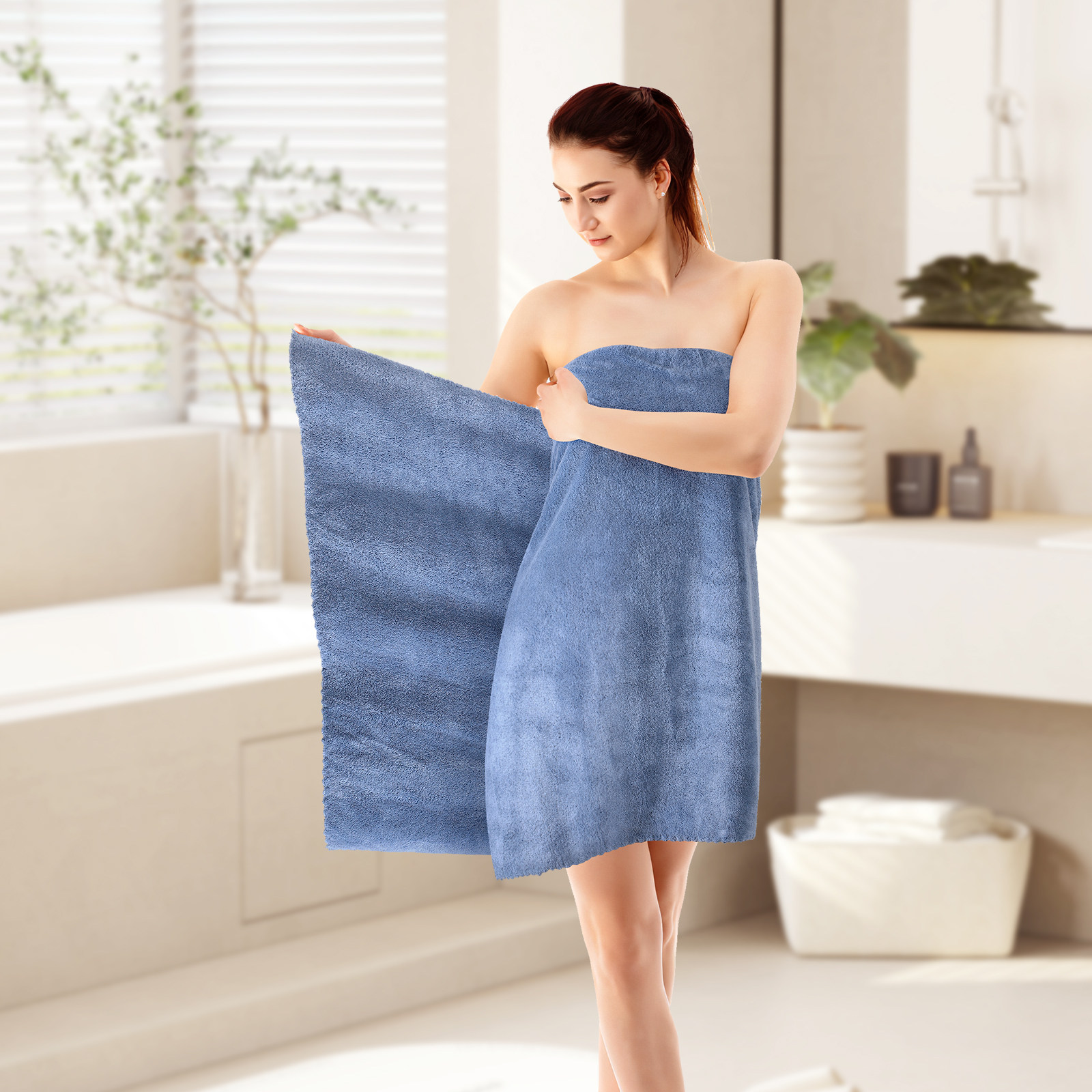 5 قطع مناشف استحمام ناعمة وسمي - مراجعة Home Textiles Towel Set وسعره